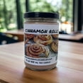 thumbnail image 1 of Cinnamon Rolls Vegan Coconut Soy 12 oz/ 355 ml Candle Hand-poured, Eco-friendly, Clean Burning, Bakery, Food, Drink Wood Wick, 1 of 5