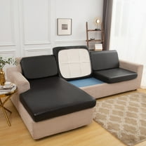 DONGPAI PU Leather Couch Sofa Cushion Slipcover Waterproof Elastic Chair Sofa Furniture Protector Seater Replacement