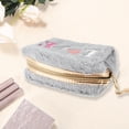 thumbnail image 2 of 1 Pc Bolsa de Maquillaje Portátil de Bordado LOVE para Mujeres para Viajes, Vacaciones, Camping, Gris, PVC de Felpa, 2 of 3