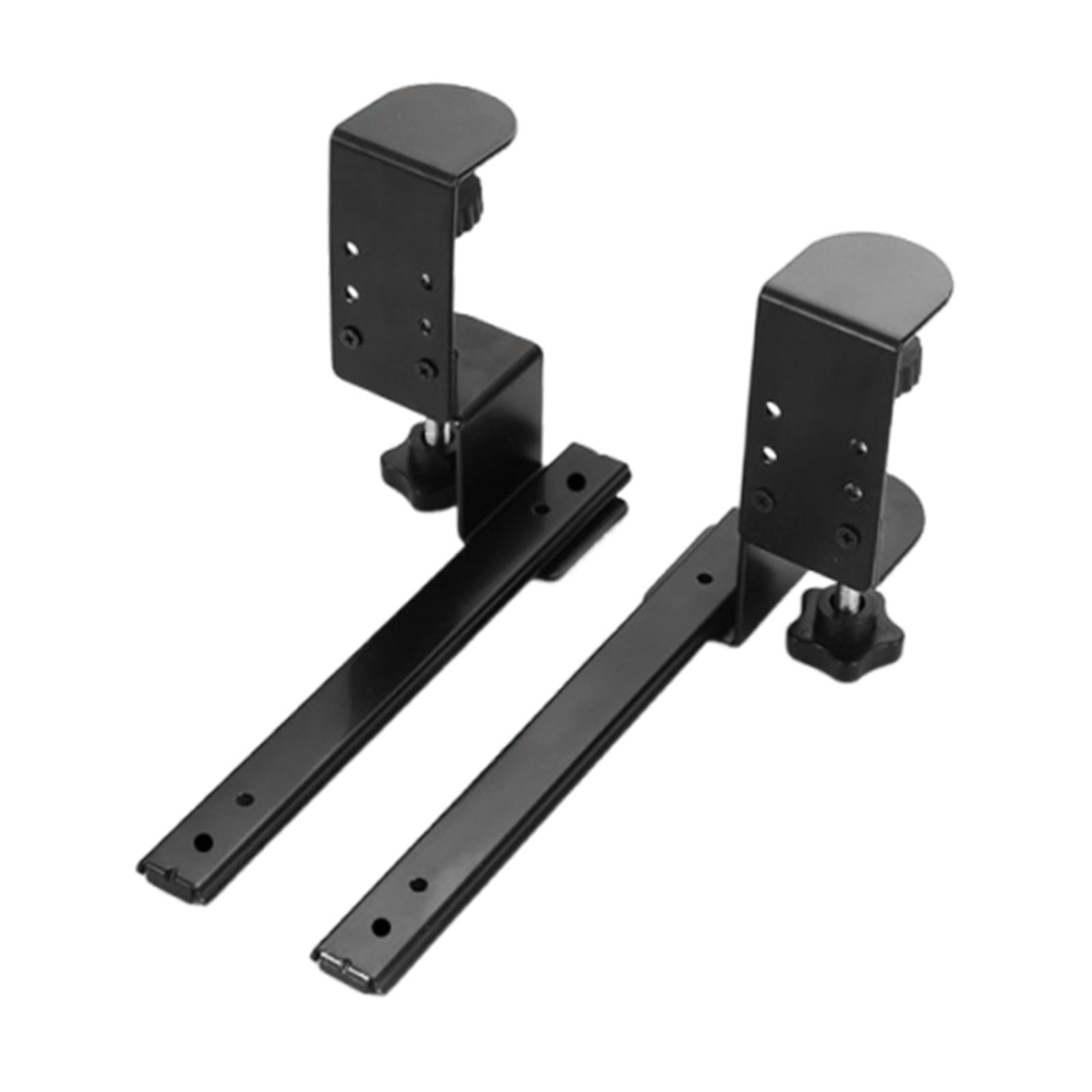 2 Pieces Under Desk Keyboard Tray Keyboard Slide Desk Extender Heavy Duty Steel for Office Computer Workstation