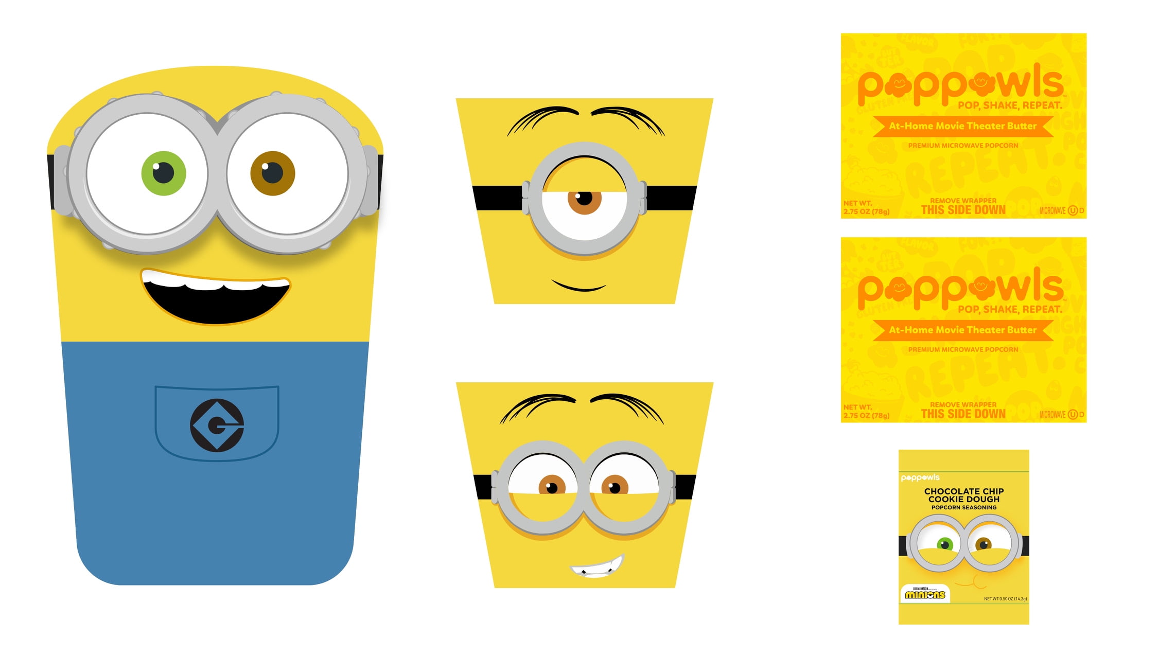 Poppowls: Minions- Bob Poppowls At-Home Movie Theater Microwave Popcorn Kit