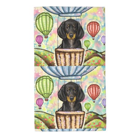 

Home Towels Dachshund Absorbent Hanging Hand Towel Small Bath Towel Decorative Kitchen Dish Guest Towel For Spa Gym Hote27.5x16in