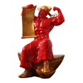 thumbnail image 2 of Estatua de Resina Cai Shen, Adorno de Escultura, Decoración Feng Shui, Figurita para Decoración de Estante de Tienda de Escritorio de Oficina S rojo mayimx Estatua de Cai Shen, 2 of 9