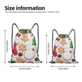 thumbnail image 2 of Daiia Christmas Gingerbread Cookies Pattern Drawstring Backpack, Gym Bag, Lightweight Backpack, Water-Resistant Bag Travel Sports Backpack, Fitness Bag, Yoga Bag-Small, 2 of 6