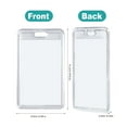 thumbnail image 3 of Pen+Gear 1 Pack Plastic Badge Holders, Clear ID Card Holders with Easy Access Vertical Plastic Case Hard Card Protector for Office School IDs Credit Cards Proximity Key, 3 of 8