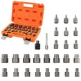 thumbnail image 1 of Costway 27 PCS Multi-Spline Screw Extractor Set with 3/8" Drive Hex Head Bolt Remover Orange, 1 of 10