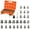 Orange, variant on Costway 27 PCS Multi-Spline Screw Extractor Set with 3/8" Drive Hex Head Bolt Remover Orange