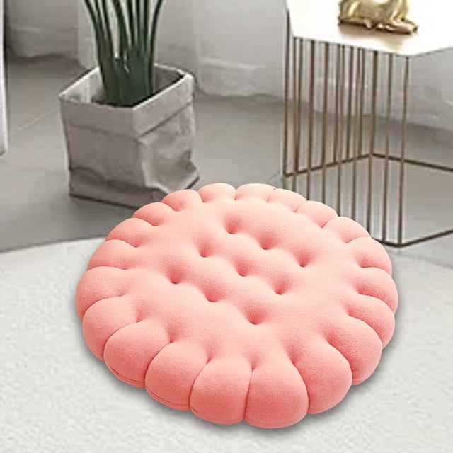 Cojín con forma de galleta, almohada de galleta, cojín a tope, almohada moderna y cómoda y suave Redondo