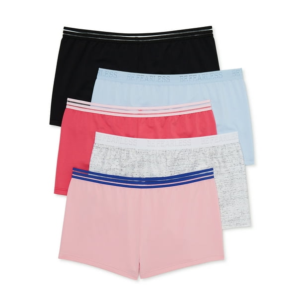 Athletic Works Girls Active Shorts Underwear, 5-Pack, Sizes S-XL ...