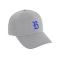 thumbnail image 2 of Daxton Low Profile Adjustable Baseball Dad Hat Cap Old English Font Alphabet A to Z, Light Grey Hat Royal B, 2 of 4