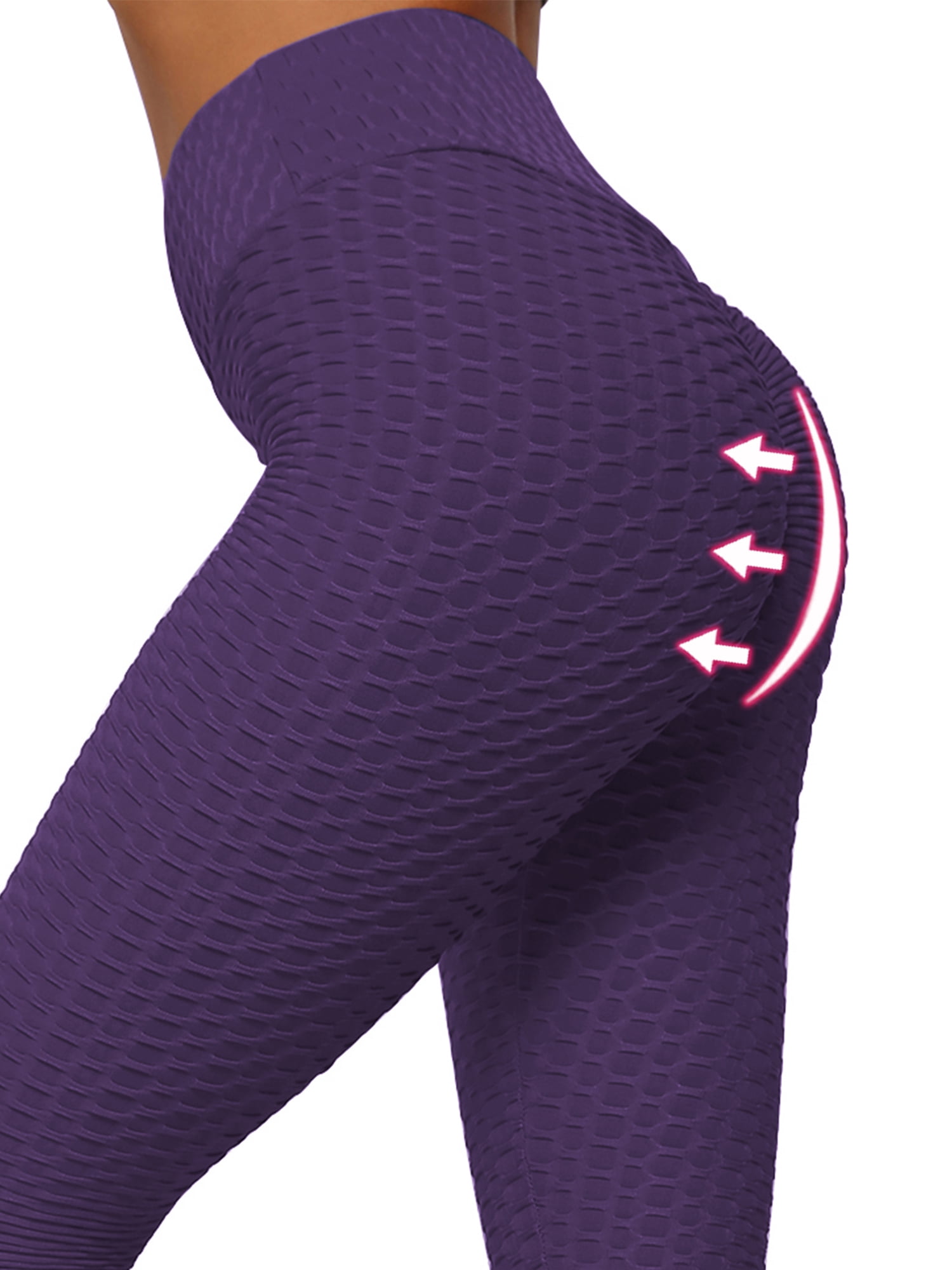 Womens Anti-Cellulite Yoga Pants Push Up Leggings Honeycomb Sports Gym Jumpsuit 