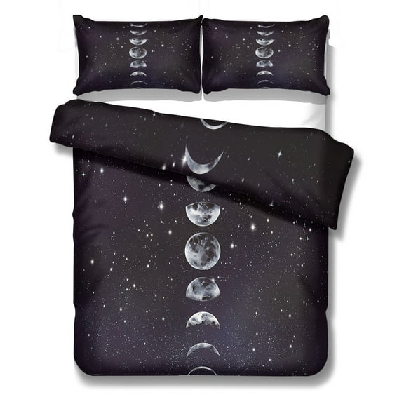 Lunar Moon Duvet Cover Set King Double Full Twin Single Size Bed Linen Set