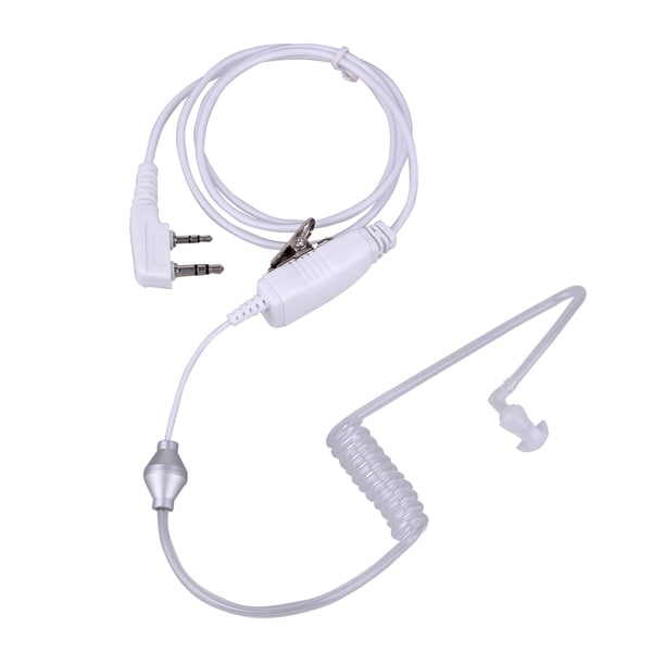 Audífonos de tubo de aire de 2 pines Radio de 2 vías para Baofeng Kenwood (blanco) Tmvgtek Para estrenar