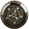 thumbnail image 2 of Beautiful Design Brass Bhog Thali Plate Laddu Gopal Krishan Ji Bhog Patra Set 4 Pieces, 2 of 4