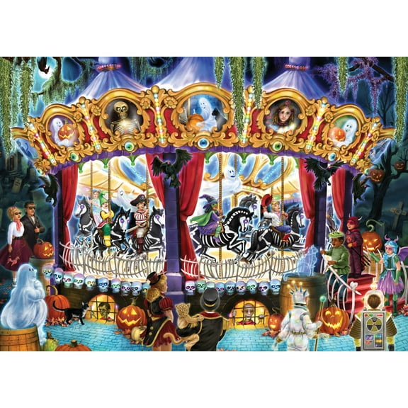 Vermont Christmas Company Halloween Carousel Jigsaw Puzzle 1000 Piece