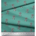 thumbnail image 2 of Soimoi Rayon Fabric Floral Block Printed Fabric 1 Yard 56 Inch Wide, 2 of 3