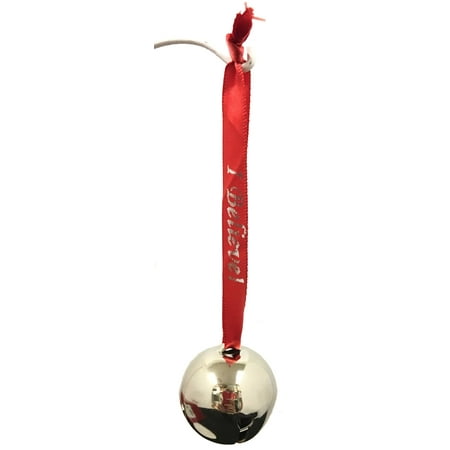 - I Believe Nickel Plated Jingle Sleigh Bell Christmas Tree Ornament Decoration