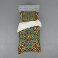 thumbnail image 2 of Mandala Duvet Cover Set, Pattern Style Eastern Medieval Motifs Oriental Ethnic, Bedding Set with Shams and Fitted Sheet, 3 Sizes, by Ambesonne, 2 of 3