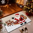 thumbnail image 4 of Hometravel Christmas Decor Bath Rug, Knitted Holiday Floor Mat Cover, Absorbent Doormat for Seasonal Home Entrance, 4 of 6