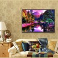 thumbnail image 2 of 5D bricolaje completo taladro diamante pintura río paisaje punto de cruz bordado Tmvgtek decoración de arte en el hogar, 2 of 8