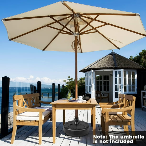 canopy or umbrella for patio Aok Garden 10Ft LED Round Patio Umbrella with Large Canopy Outdoor Table  Umbrella for Garden deck and pool Orange in the Patio Umbrellas department  at Lowes.com