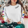 thumbnail image 2 of Craaazy Christmas Long Sleeve Shirts For Women Vintage Christmas Letters Printed Sweatshirt Merry Christmas Funny Shirts Gifts, 2 of 9