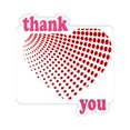 thumbnail image 1 of Autocollants Merci de la Saint-Valentin à Pois Rouges Citation Reconnaissante, 1 of 3