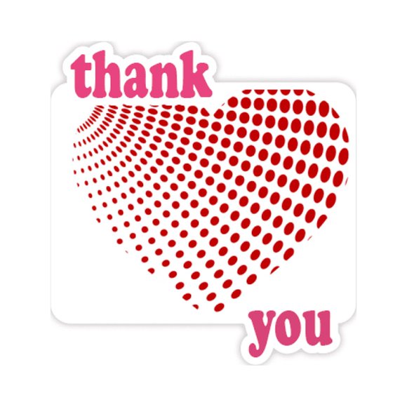 Autocollants Merci de la Saint-Valentin à Pois Rouges Citation Reconnaissante