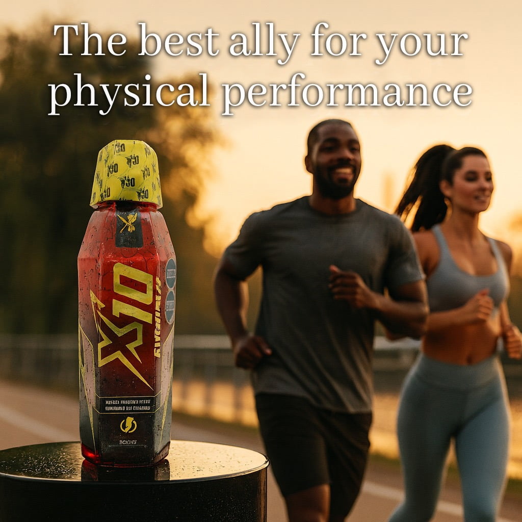 Supreme X10 Natural Energy Drink – 500ml | Boost Power & Stamina | Cherry Flavor with Borojo, Chontaduro & Guarana