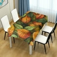 thumbnail image 4 of Yayeee Tablecloths 54" x 54" Rectangle Wrinkle Resistant Party Table Cover, Green Retro Leaves, 4 of 8