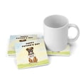 thumbnail image 3 of Cute Boxer Loves Dad Happy Father's Day Set of 4 Stone Coasters Boxers Dog Lover Gifts Idea 4x4in Absorbent Soapstone Coaster - 12008, 3 of 5