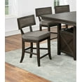 thumbnail image 2 of Rustic Espresso 7-Piece Counter Height Dining Set - Solid Wood, Seats 6, Butterfly Leaf Table &amp; Chairs. Modern Dining Room Furniture. Storage Base., 2 of 13