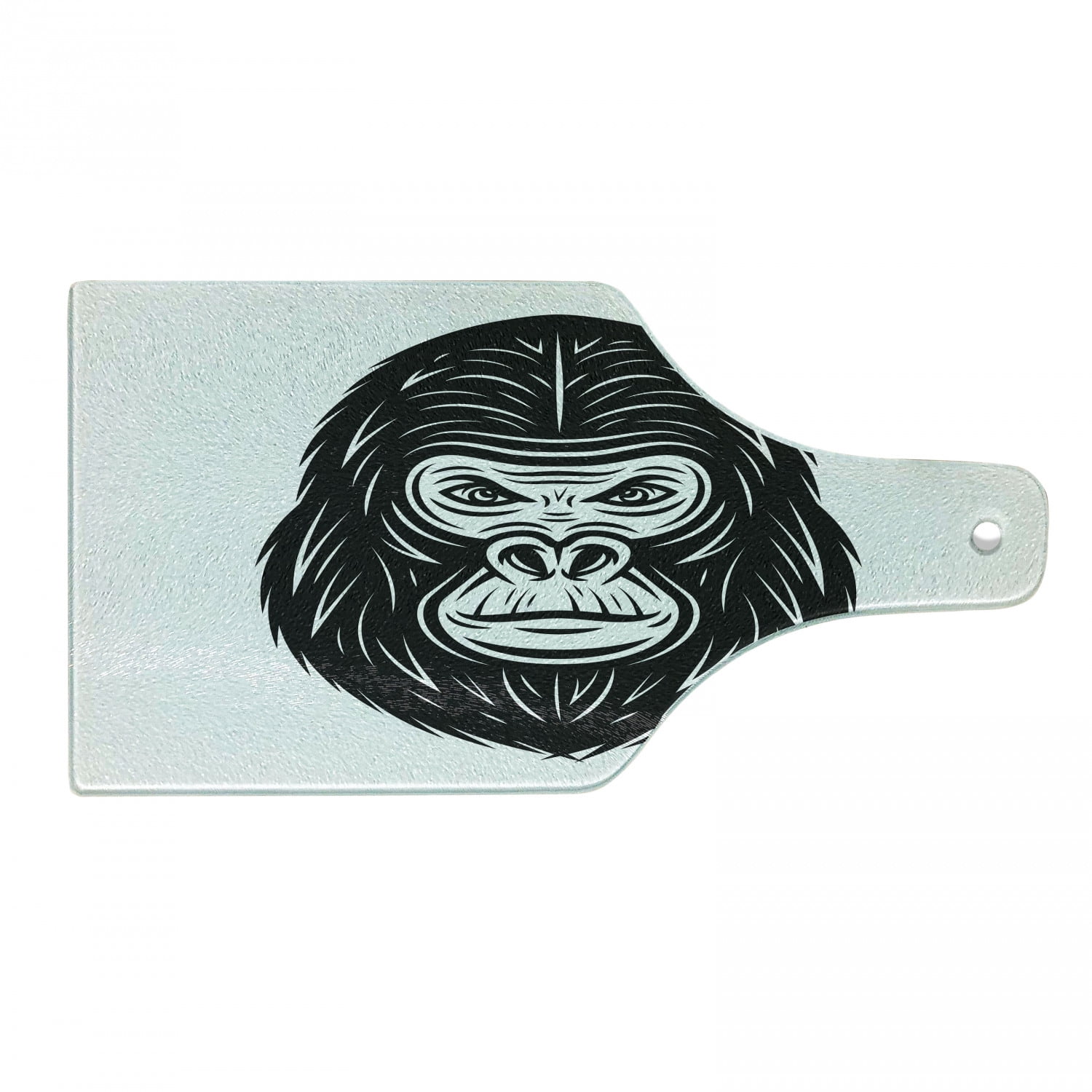 Gorilla Monochrome Tempered Glass Cutting Board with Handle