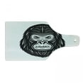 thumbnail image 1 of Gorilla Cutting Board, Head of a Wild Creature Animal in Monochrome Style on a Plain Backdrop, Decorative Tempered Glass Cutting and Serving Board, in 3 Sizes, by Ambesonne, 1 of 2