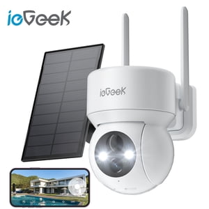 ieGeek Solar Security Camera, 2K WiFi Outdoor 360° PTZ