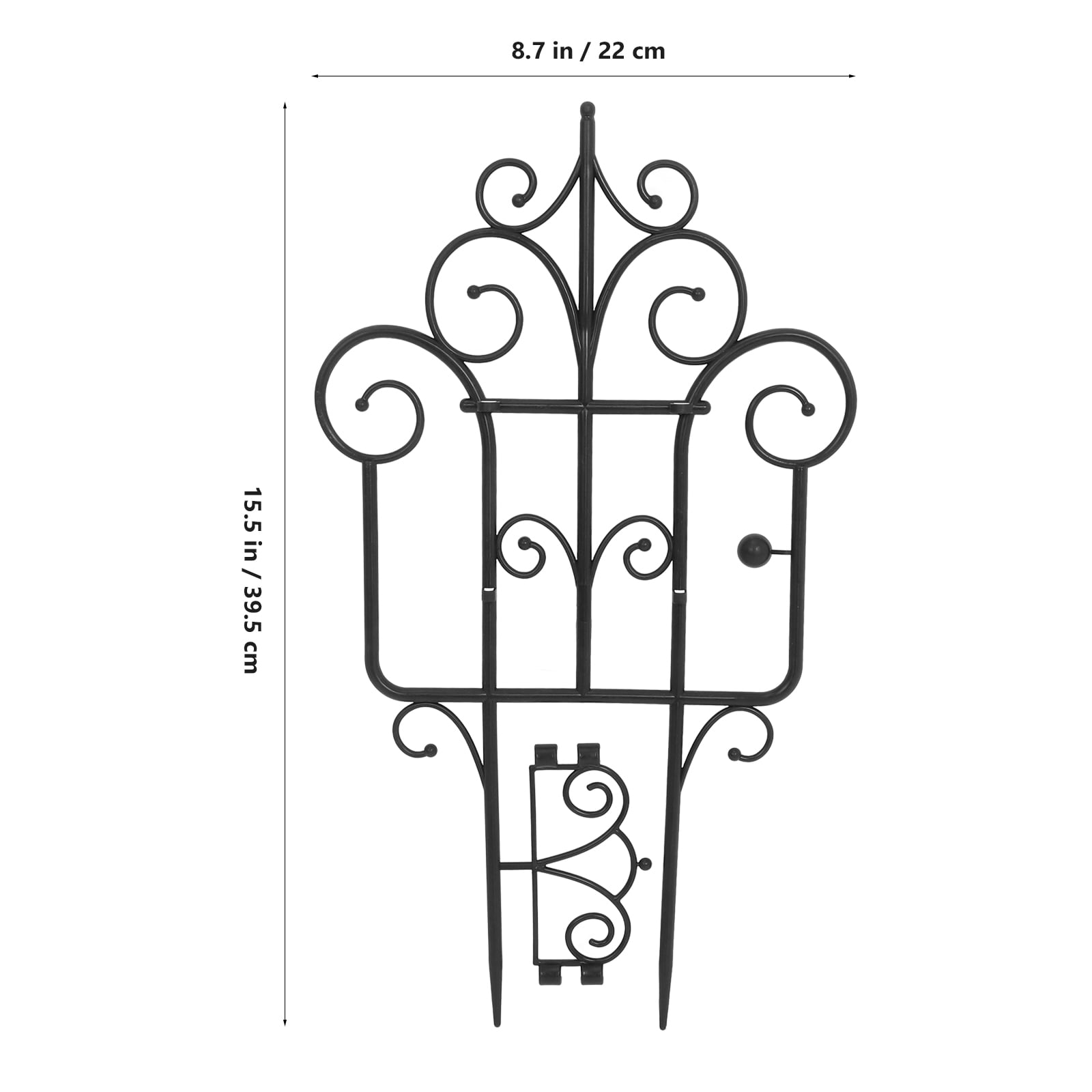 18 Sheets European Style Garden Edging Border Fence Plastic Lawn Creative Landscape Fence European Style Plastic Lawn Plant Border for Backyard