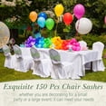 thumbnail image 5 of 150 Pcs Spandex Chair Sashes Bows Bands Chair Covers Decorations Elastic Ribbon Seat Ties for Wedding Birthday Party Banquet Hotel Events Ceremony(Sage Green), 5 of 14