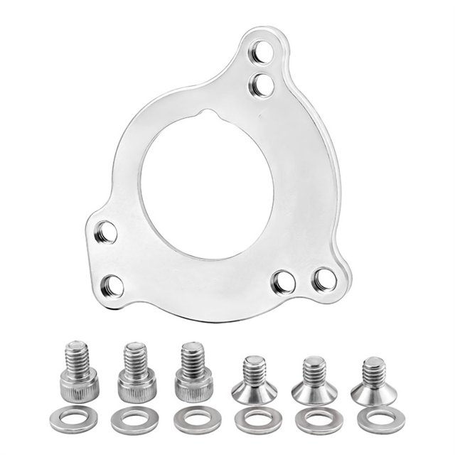 mmirethe Bicycles Adaptor Bottom Bracket Plate Chain Guide Conversion Parts Cycling Professional Cranksets Repairing Accessory Silver 1Set