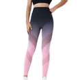 thumbnail image 1 of Gibobby Pantalones de yoga Pantalones de yoga largos con degradado delgado para mujer Pantalones de fitness de yoga de cintura alta sin rastro Pantalones(Rosa， S), 1 of 5