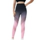 thumbnail image 1 of Gibobby Pantalones de yoga Pantalones de yoga largos con degradado delgado para mujer Pantalones de fitness de yoga de cintura alta sin rastro Pantalones(Rosa， S), 1 of 5