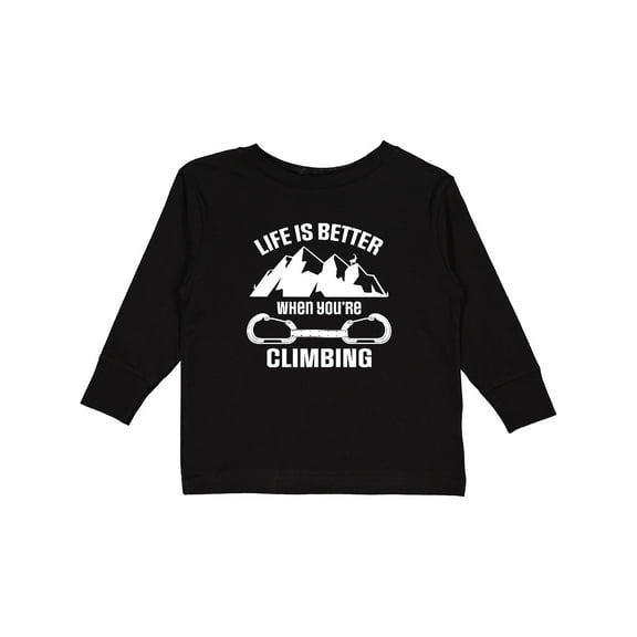 Inktastic Rock Climbing Mountains Boys or Girls Long Sleeve Toddler T-Shirt