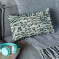 thumbnail image 2 of Plutus Green Luxe Lash Animal Faux Fur Luxury Throw Pillow - Double sided 20" x 36" King, 2 of 5
