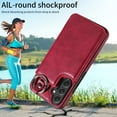 thumbnail image 2 of Nalacover for Samsung Galaxy A54 5G Wallet Case with Card Slots & Metal Finger Ring, Durable PU Leather Back Double Magnetic Botton Flip Kickstand Purse Shockproof Phone Case,Red, 2 of 10