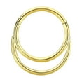 thumbnail image 6 of Titanium Hinged Segment Septum Clicker Hoop Ring 16 Gauge Double Line, 6 of 6