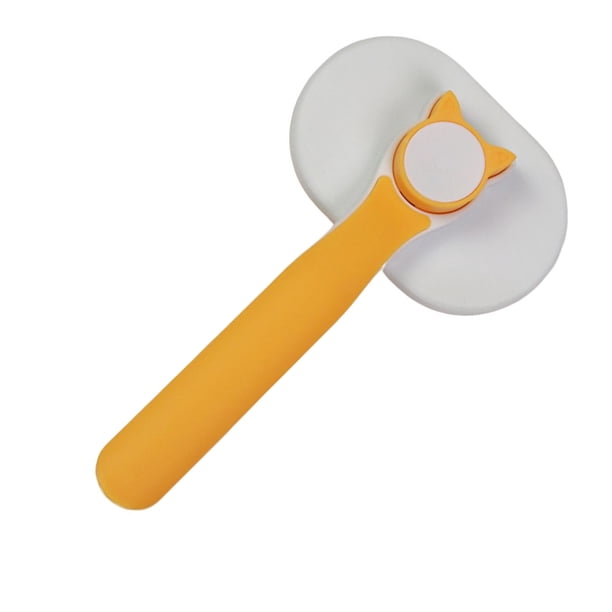 Billuyoard Peine de aseo para gatos, removedor de pelo sencillo y seguro, cuidado de la piel, cepillos para el pelo, cepillo para muda, Aseo de mascotas blanco y naranja