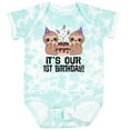 thumbnail image 3 of Inktastic Twins 1st Birthday Sloth Boy Girl 1 Year Old Boys or Girls Baby Bodysuit, 3 of 5