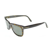 Tom Ford Men's Polarized Leo FT0336-56R-52 Tortoiseshell Square Sunglasses