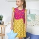thumbnail image 4 of Fotbe Red Ice Cream Vestido de Dormir para Niñas de 3 a 10 Años, Mangas Cortas, Estilo Princesa, Pijama Camisón con Mangas Voladas-Large, 4 of 6