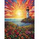 thumbnail image 5 of Kit de pintura de diamante 5D DIY Wdftyju faro de mar y amanecer 50x65cm, 5 of 9