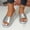 Silver, variant on Womens Platform Wedge Sandals Summer Versatile Solid Color Round Open Toe Lightweight Comfy Slip On High Heels Slides for Daily 2026 Silver 7.5